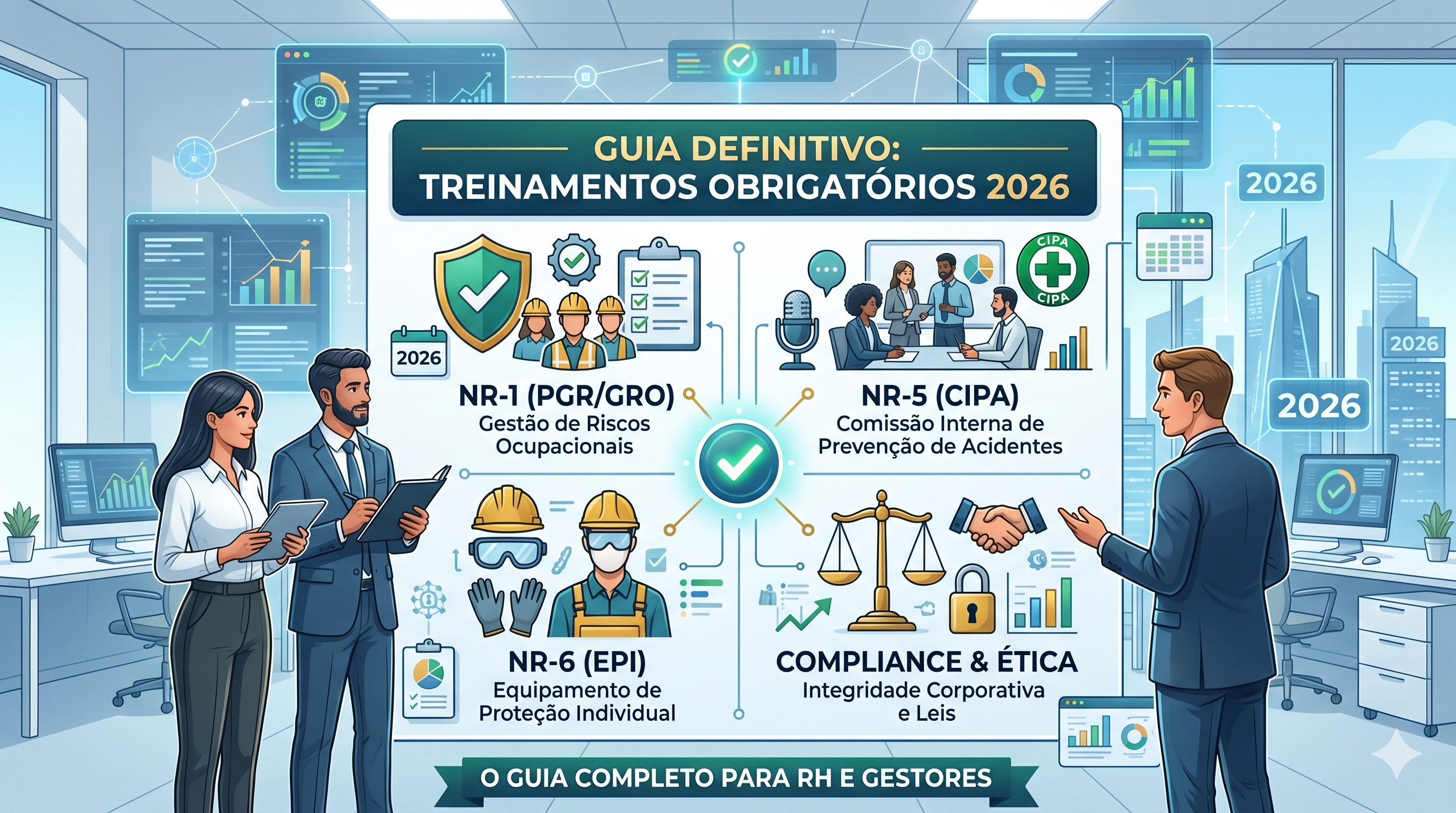 Treinamentos Obrigatórios em 2026: NR-1, NR-5, NR-6 e Compliance: O Guia Completo para RH e Gestores